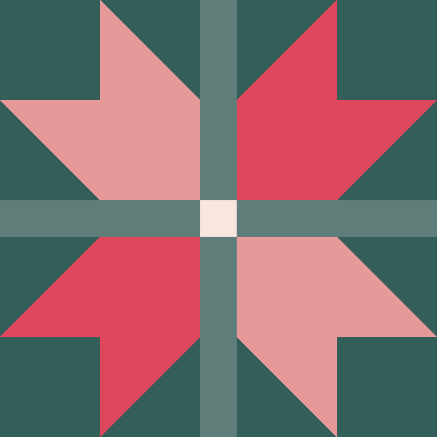 Holiday Ribbon Quilt Block - PDF