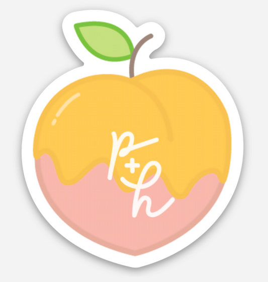 Peach + Honey Logo Sticker