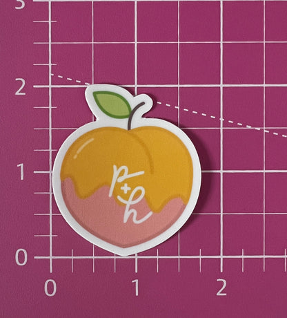 Peach + Honey Logo Sticker