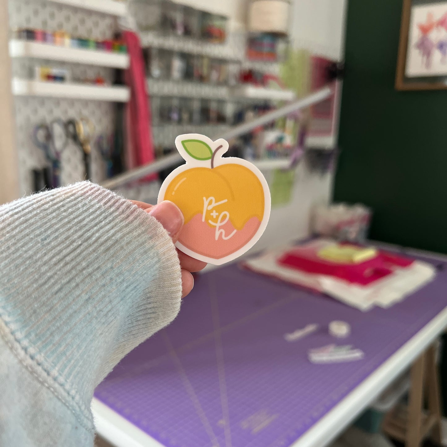 Peach + Honey Logo Sticker